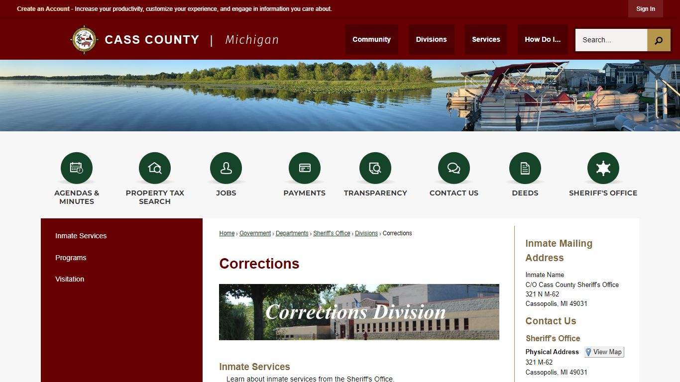Corrections | Cass County, MI
